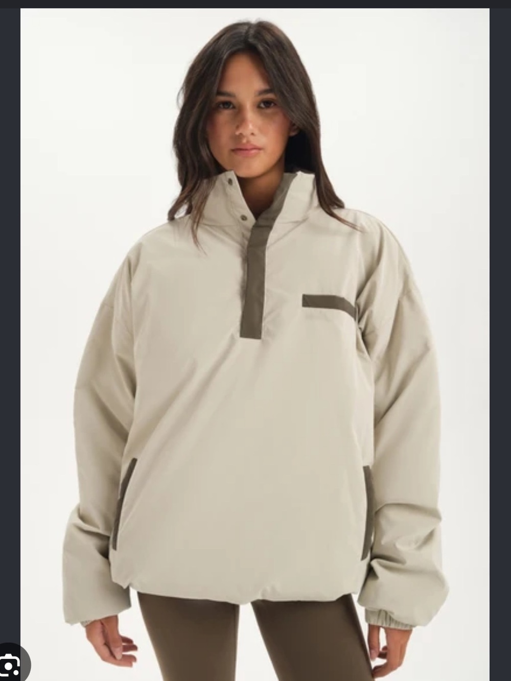 Set Active Nylon Puff quarter pullover